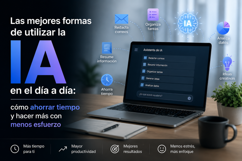 Las mejores formas de utilizar la IA en el día a día: cómo ahorrar tiempo y hacer más con menos esfuerzo