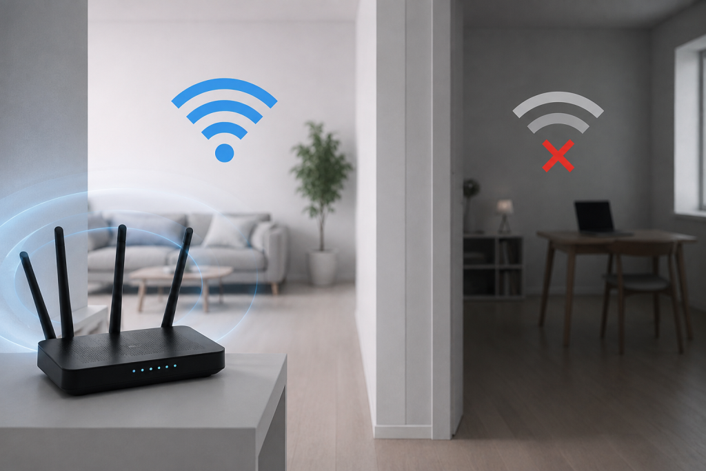 Internet funciona bien cerca del router pero mal en otra habitación: cómo solucionarlo
