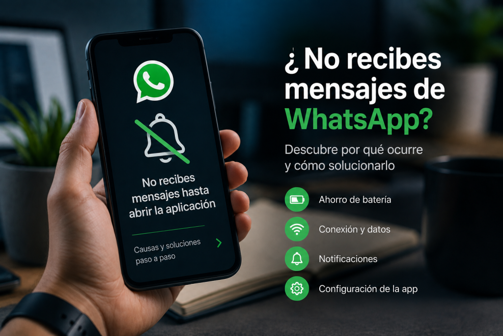 No recibo mensajes de WhatsApp hasta que abro la aplicación: causas y soluciones