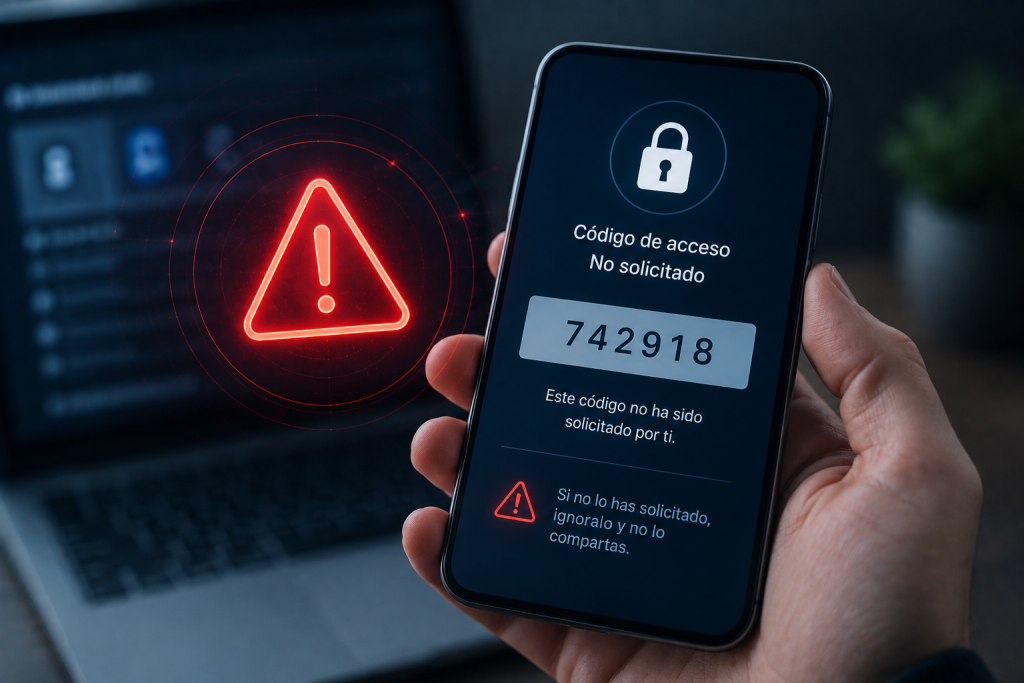 Me llegan códigos de acceso que yo no he solicitado: qué significa