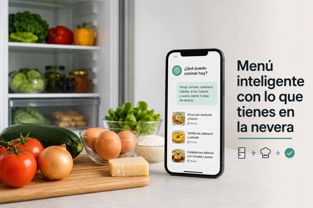 Cómo crear un menú con lo que tienes en la nevera utilizando IA