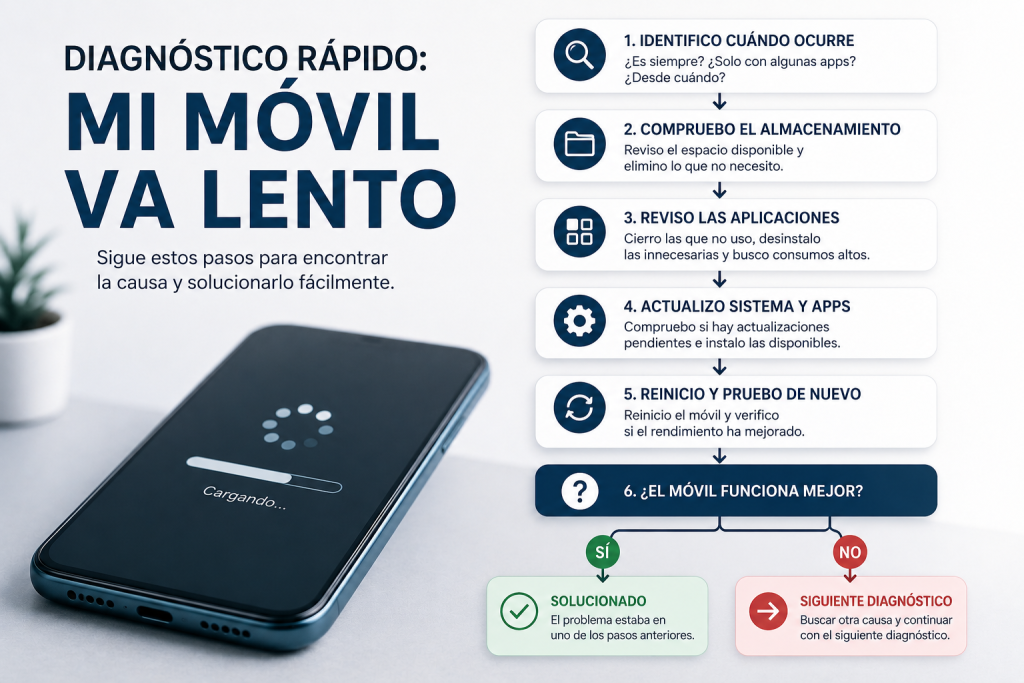 Diagnóstico rápido: mi móvil va lento